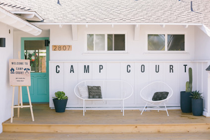 Backyard camp-themed 5th birthday party