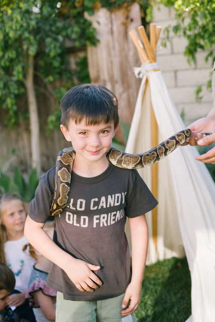 Backyard camp-themed 5th birthday party