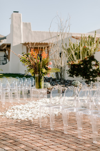 Luxe pink Palm Springs wedding at The Pond Estate