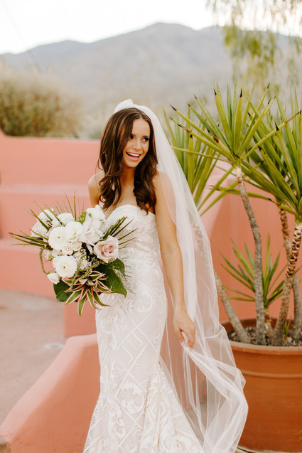Luxe pink Palm Springs wedding at The Pond Estate