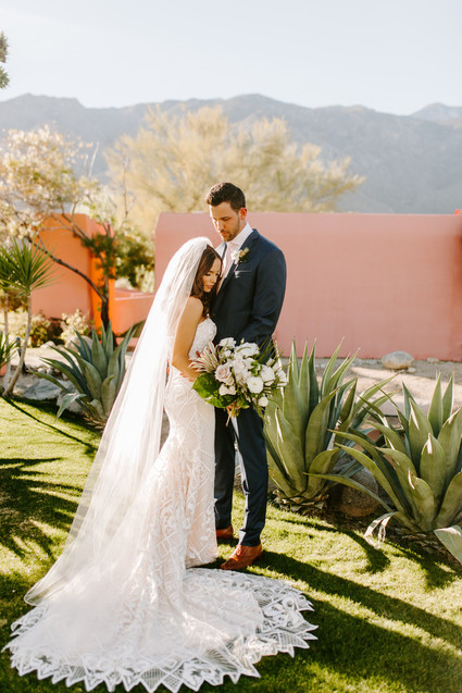 Luxe pink Palm Springs wedding at The Pond Estate