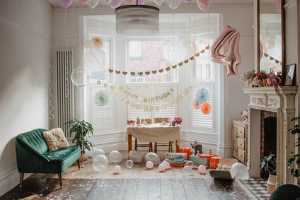 4th birthday breakfast party at home for twin girls