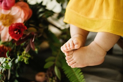 Elegant floral first birthday Korean Dol with peonies