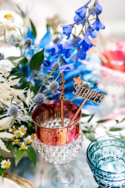 Red, white, and blue 4th of July party ideas with a boho, floral twist