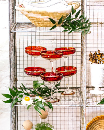 Red, white, and blue 4th of July party ideas with a boho, floral twist