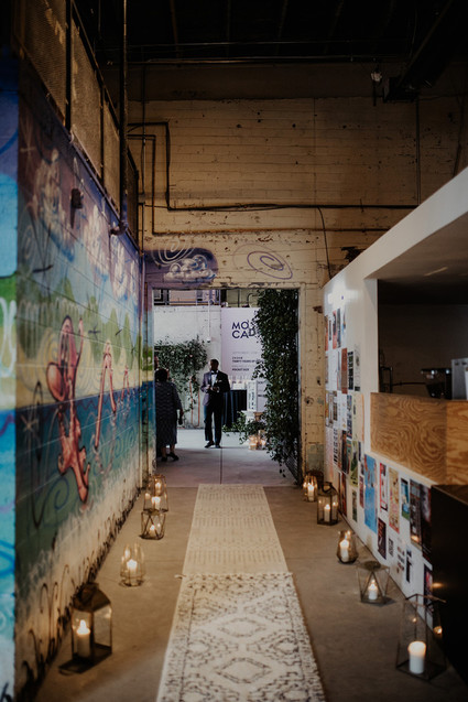 industrial modern wedding at the Museum of Contemporary Art Detroit