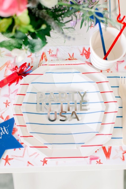 4th of July place setting