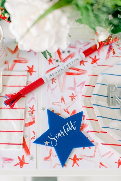 Red, white, and blue kids 4th of July party Inspiration