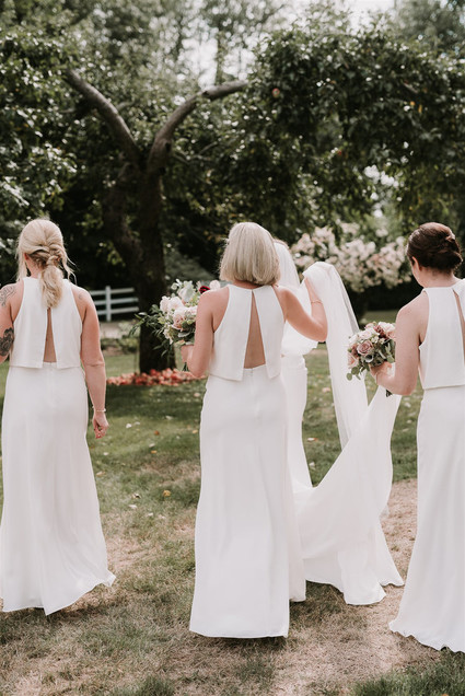White bridesmaid dresses