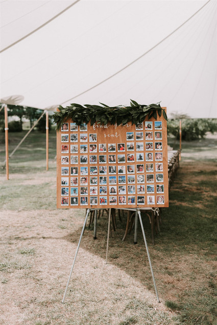 Seating chart polaroids