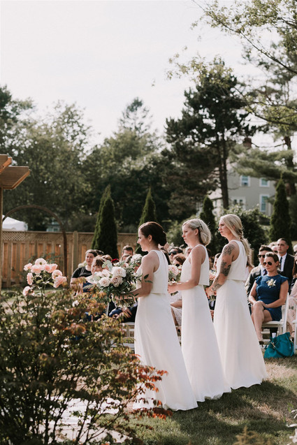White bridesmaid dresses