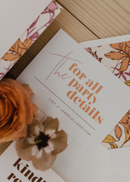 70s inspired wedding invitations