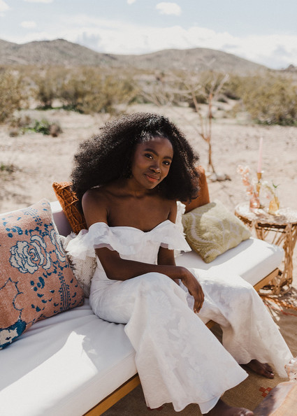 70s inspired Joshua Tree elopement