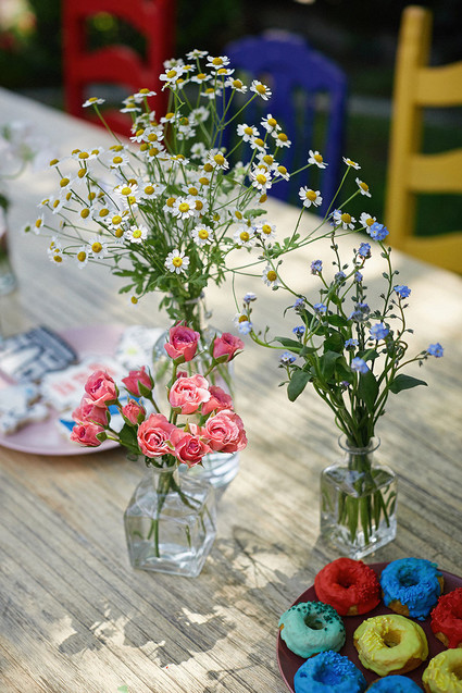 Modern circus 1st birthday party