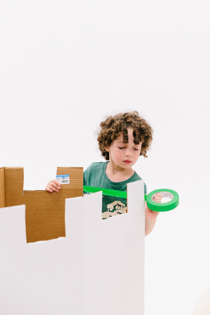 Colorful modern food fight 5th birthday party