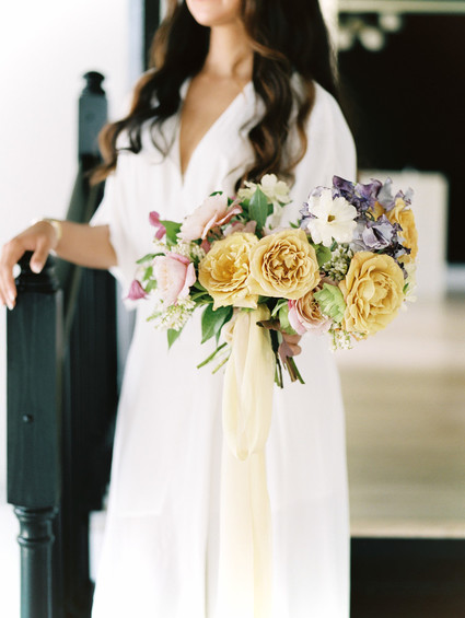 Yellow bridal bouquet