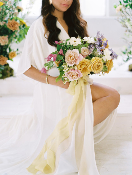 Yellow bridal bouquet
