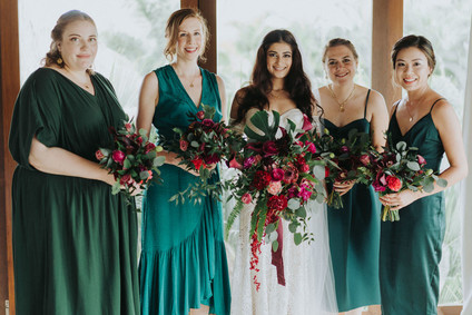 Emerald bridesmaids