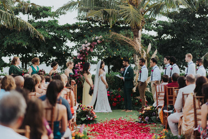 Tropical wedding ceremony
