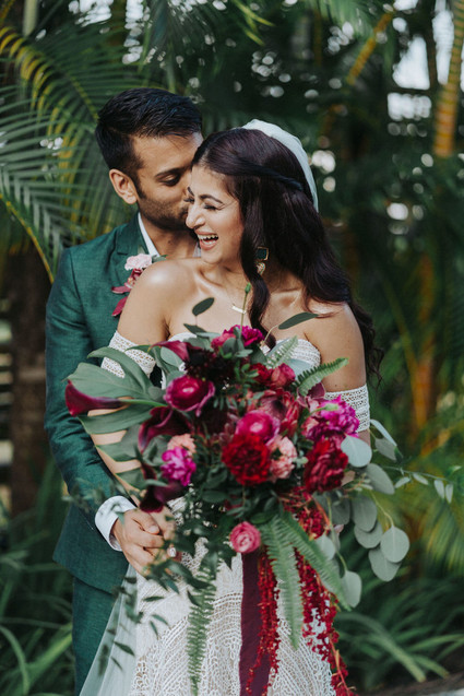 Tropical bridal bouquet