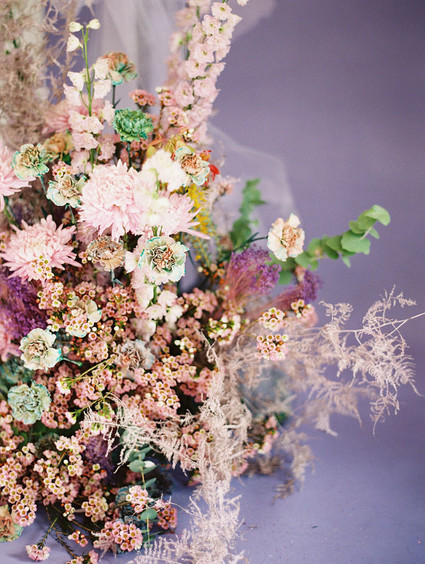 Dried floral altar
