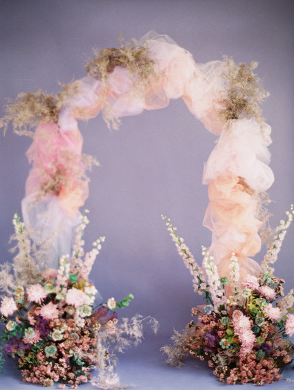 Tulle ceremony arch