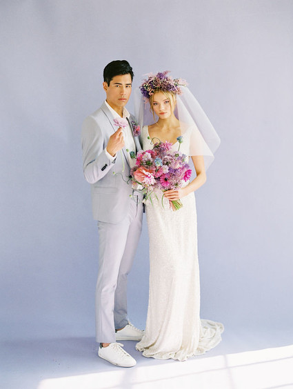 Modern pastel iridescent wedding ideas