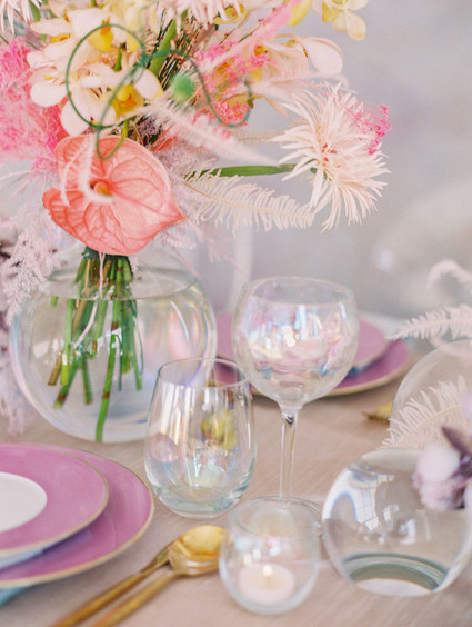 Modern pastel iridescent wedding ideas