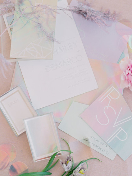 Modern pastel iridescent wedding ideas Inspiration