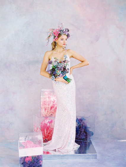 Modern pastel iridescent wedding ideas