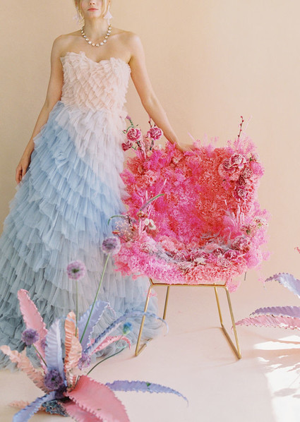 Ombre ruffle wedding dress Inspiration