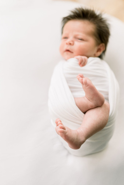 Bright white newborn photography