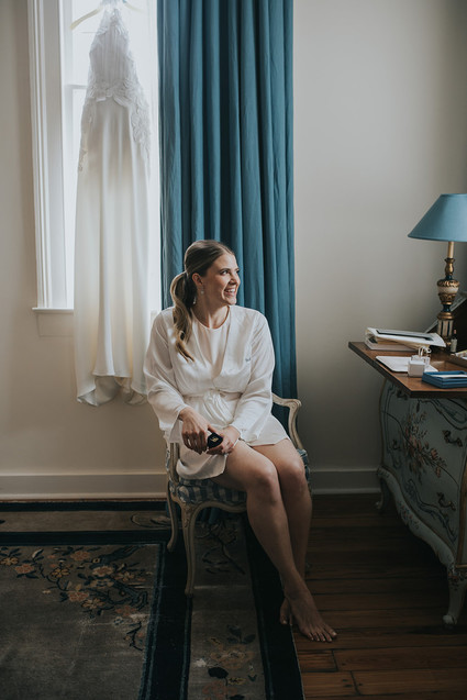 Bride getting ready