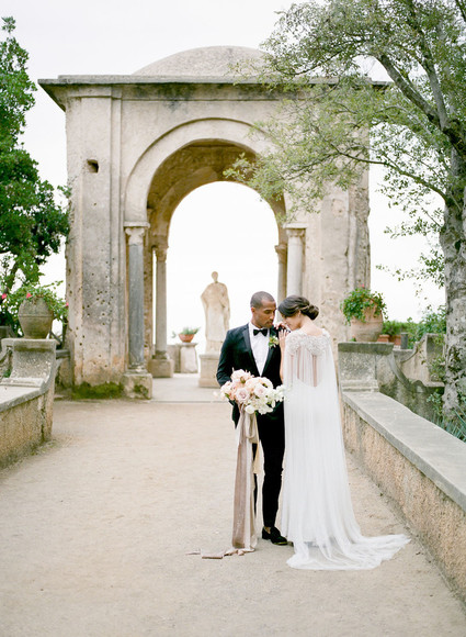 Elegant bridal cape