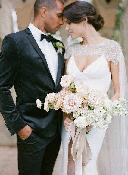 Elegant bridal cape