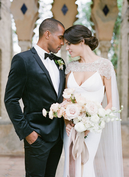 Romantic bridal cape