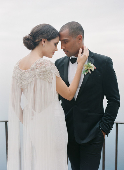 Bridal cape dress