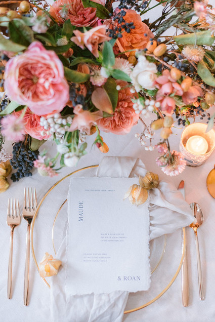 Fall floral tablescape