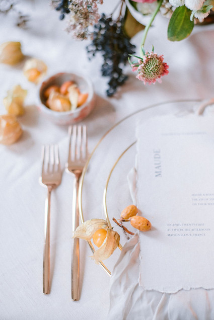 Fall floral tablescape