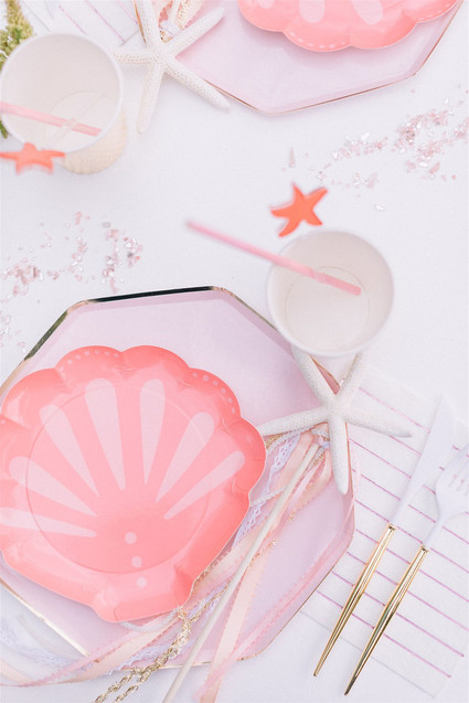 Sharks and mermaids joint birthday pool party