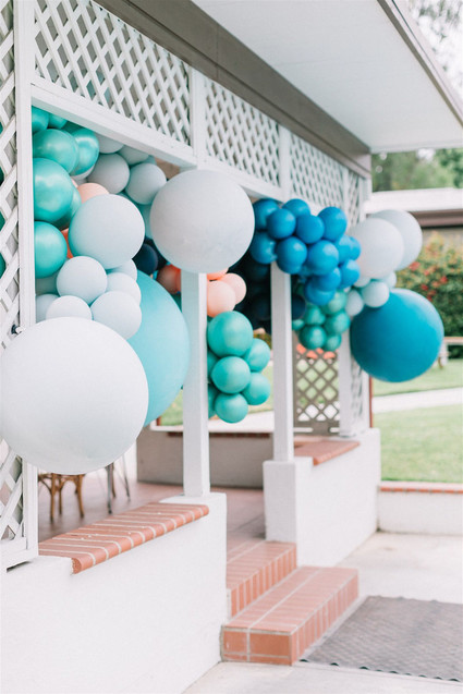 Sharks and mermaids joint birthday pool party