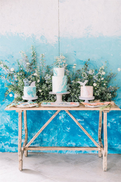 Sharks and mermaids joint birthday pool party