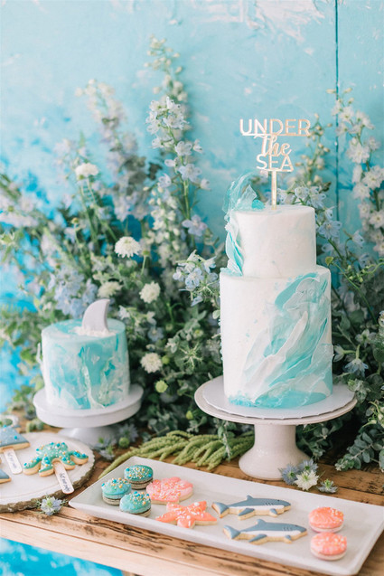 Shark themed cake