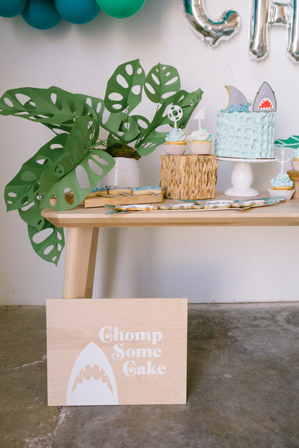 Boys shark themed birthday