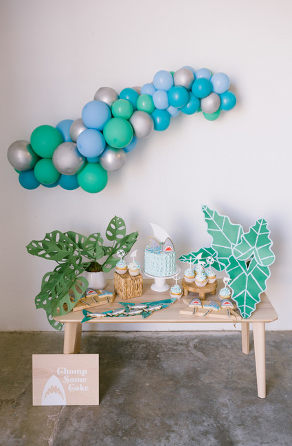 Boys shark themed birthday