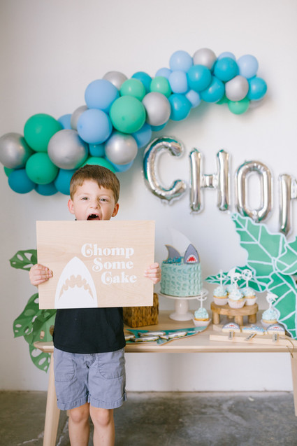 Boys shark themed birthday