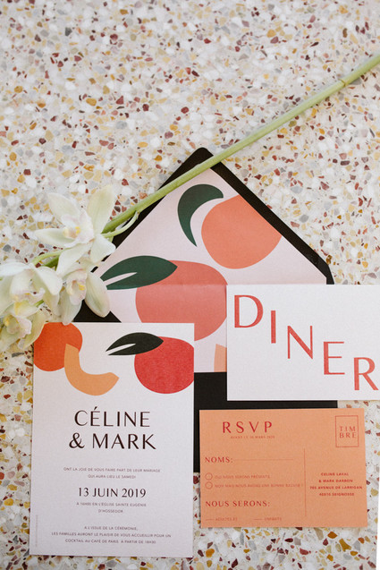 Colorful wedding invitations