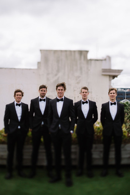Black tie groomsmen