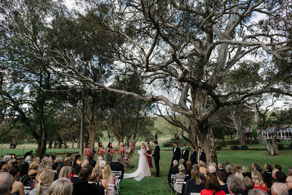 Floral wedding ceremony