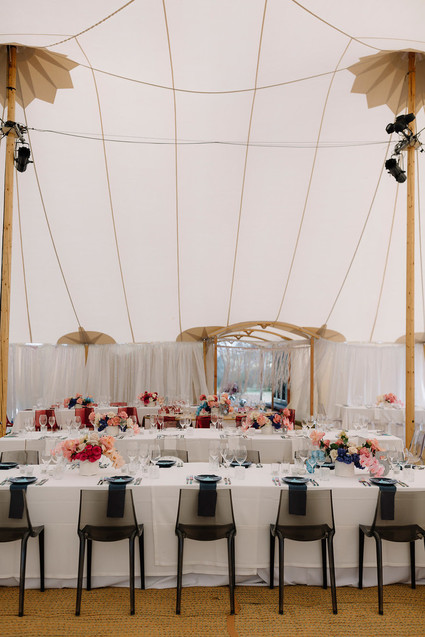 Colorful wedding reception